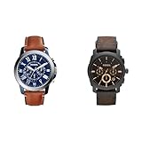 fossil nate jr1401 armband Produkt 1: Rundes Edelstahlgehäuse mit blauem Zifferblatt