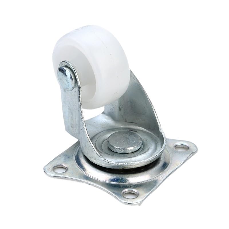 Möbelrollen 1-Zoll-Lenkrollen, 4er-Pack, 10 kg, Nylon-PP-Räder, Doppellager, geräuschlos, verschleißfest