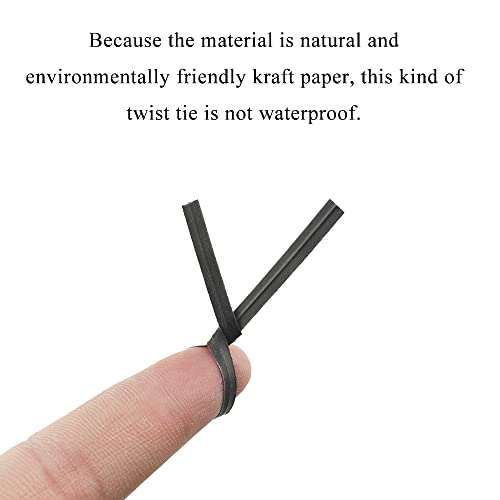 Hahiyo 300Pcs 5Inches Black Kraft Paper Twist Ties Bread Candy Coffee Bag Ties Plant Twist Ties For Cellophane Treat Bag Gift Wraping Bag Plastic Bag Halloween Halloween Party Cake Present Art Craft #TOP3