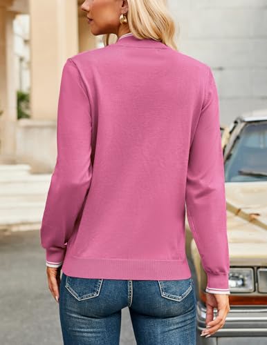 Image of JACK SMITH Quarter Zip Pullover Sweaters for Womens, Rib Polo Sweater Tops