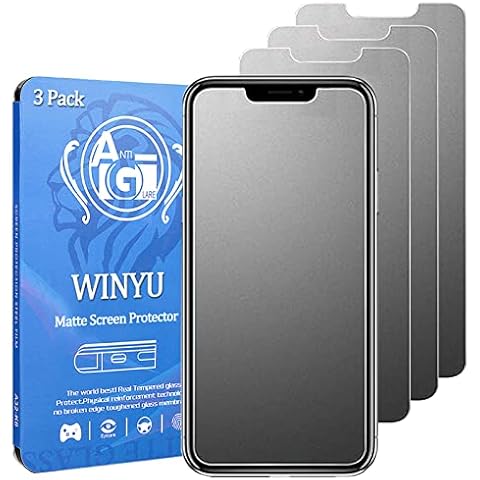 WINYU 3PCS Full Coverage Matte Screen Protector for iPhone 13 mini, Anti-Glare Anti-Fingerprint Anti-Scratch Screen Protection 9H Tempered Glass Protective Film,5.4" Cover