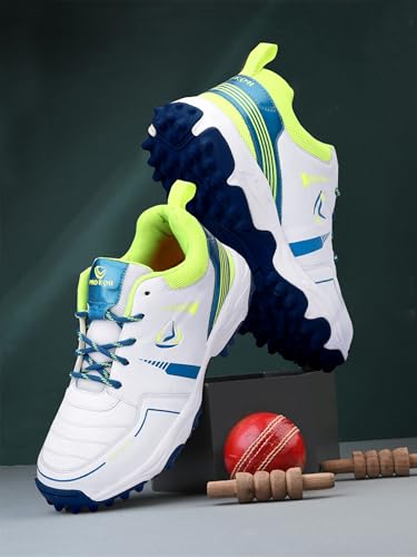 Image of PRO KVH Lightweight Cricket Shoes for Men | Rubber Spikes | Water-Resistant | All-Round Performance Footwear for Outdoor and Field Sports