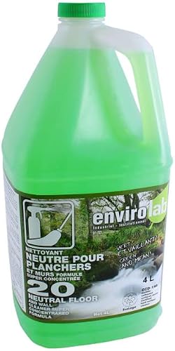 Envirolab All natural floor cleaner for wood and laminate floors - For hardwood, natural, vinyl and engineered flooring - Biodegradable safe for cleaning floors with a citrus fragrance