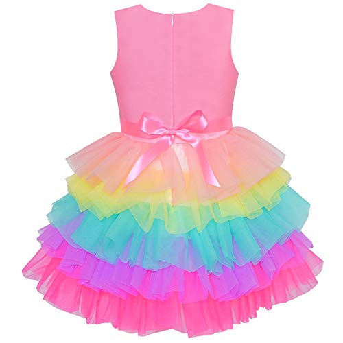 Vestido Unicornio Arcoíris para Niñas Talla 5 miniatura 2
