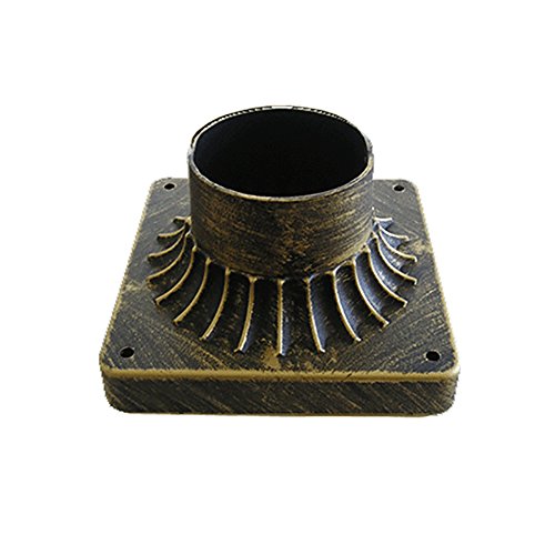 (Moving Clearance) Oil Rubbed Finish Outdoor Post Pillar Light Lantern 3 Inch Base Square Pier Mount, Golden Black, Apliq071 #TOP22