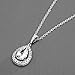 Mariell Cubic Zirconia Crystal Bridal Necklace, Teardrop Pendant, Prom Wedding Jewelry Gift for Women