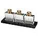 Waterford Lismore Diamond Candlestick Set/3 With Marble Base