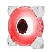 Monnadu Wysokowydajny wentylator chłodzący Anti-wibracje z bezgłośnym radiatem potężne chłodno ARGB Light 7-Blade 12cm Grzejnik komputerowy do płyty głównej czerwony