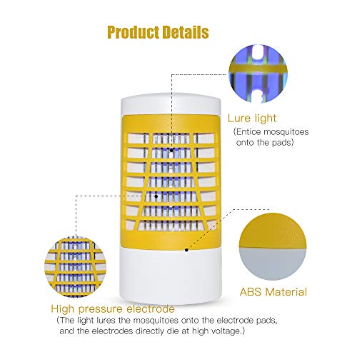 Andoer Lâmpada mosquiteira assassina AC 110-220 V para interior Lâmpada repelente de mosquitos com s
