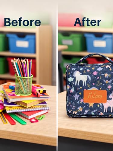 Image of Foldable Travel Kit | Multipurpose All-in-One Compact, Foldable, Durable, Lightweight, Waterproof, Bag | Travel Friendly Pouch Ideal for Diaper, Medicines & Toiletry (Fairy Tale Print)