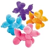 Fun Express 5" Bright Color Stuffed Balloon Dogs Assortment - 12 Pieces