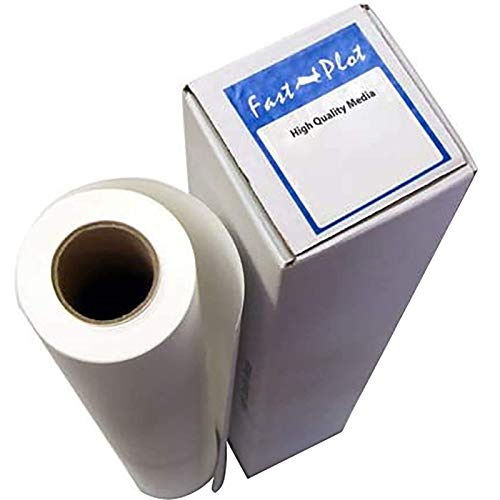 Fastplot Self Adhesive Vinyl - Waterproof 4Mil - 42 Inches X 60 Feet Roll - 2 Inches Core #TOP2
