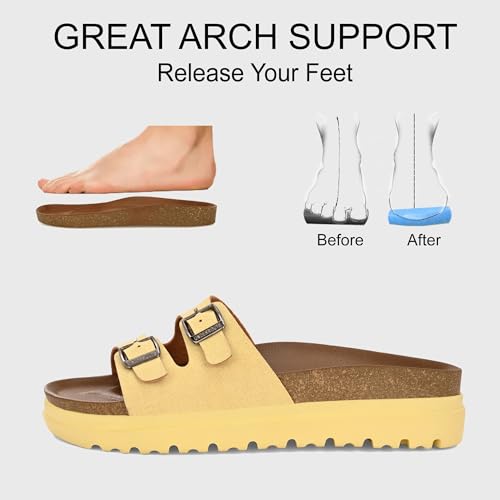 Image of Centrino Women's Berkin-Style Slip-On Sandals | Open Toe Design | Soft PU Footbed | Lightweight & Comfortable | Arch Support | On-Grip Sole | Casual Outdoor Wear (9219)
