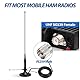 Bingfu Amateurfunk-Antenne Dual Band VHF UHF 136-174MHz 400-460MHz PL259 Stecker Amateurfunk-Antenne mit Ground Plane Kit Magnetfuß für Mobile Amateurfunk Zwei-Wege-Funk