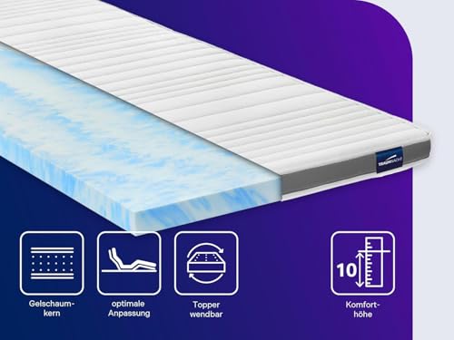 Gel-Topper 200×200 cm Traumnacht Split Topper aus Gelschaum