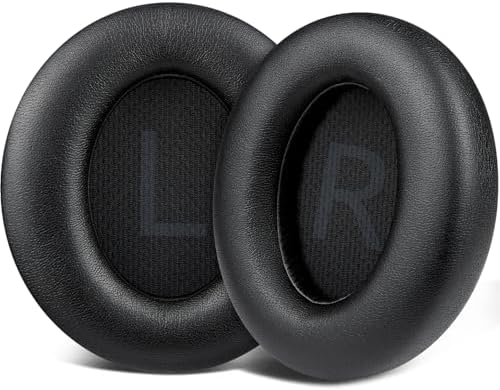 SOULWIT Earpads Replacement for Anker Soundcore Space Q45 Headphones, Ear Pads Cushions with Softer Protein Leather, Noise Isolation Foam - Black - Thumbnail 2