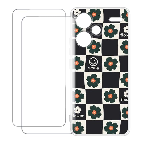 UOGNADGD Xiaomi Redmi Note 13 Pro+ 5G �Ƃ̌݊������� �J�X�^���J���t���P�[�X�{�����K���X�ی�t�B����2���t�� ? �Ռ��z�������h�~ (�Ԃ̊i�q��)