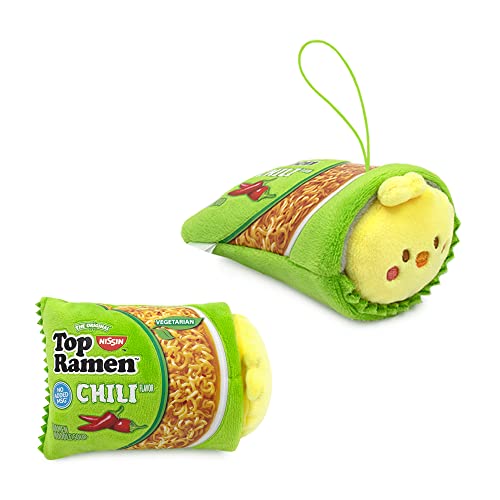 Anirollz Stuffed Animal Plush Keychain – Official Top Ramen Ornament Charm Toy Doll | Soft, Squishy, Cute, Crinkly Noise, Safe| Birthday Gift Chick in Chili Flavor Noodle Chickiroll 4"