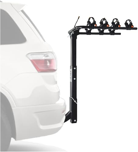 HTTMT - Soporte de enganche para 4 portabicicletas con receptor de 2 pulgadas para coche, camión, SUV, transporte PNET-TOOL045-B-NEGRO