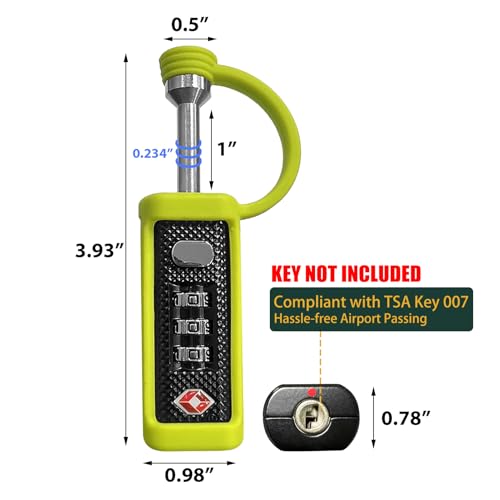 Image of LAFENLIN TSA Approved Firearm Travel Case Locks, Gun Case Hard Pistol Cases Lock Gun Carrying Case Lock, Cut-Proof Case TSA Padlocks for Rifles /Revolver /Handgun /Camera Hard Cases