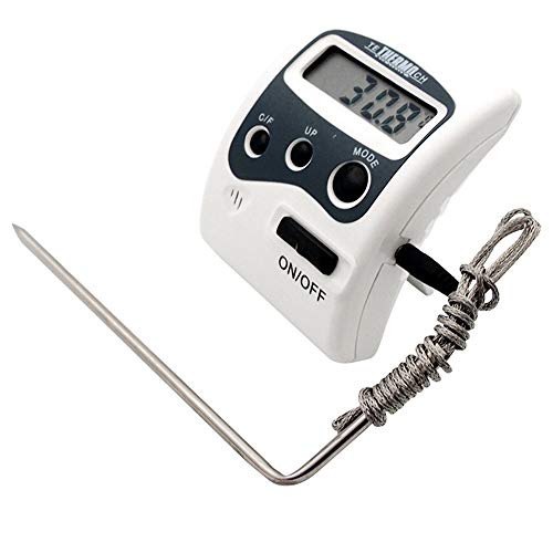 DHWOP Cooking Barbecue Thermometer Wireless Barbecue Food Thermometer High Temperature Cooking Thermometer With Timed And Automatically Alarm Function for Oven Grill BBQ Kitchen