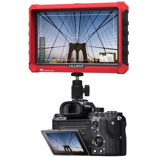 Image of Lilliput A7S 7 Inch On Camera Field Monitor Supports 4K HDMI Input Loop Output 1920x1200 Resolution 1000:1 Contrast 500cd /M2 Brightness 170 Degree Viewing Angle with LP-E6 Battery and Charger