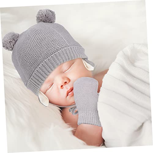 Fleece Lined Beanie Hat and Mittens for Boys Warm Winter Accessories with Chin Strap for Birthdays and Holidays4