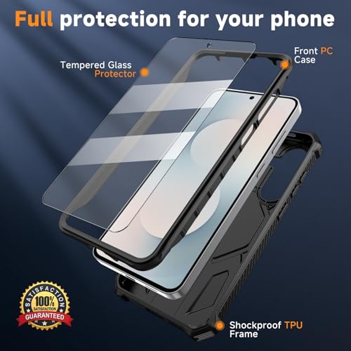 Coque Samsung Galaxy S25 FE aimantée robuste avec béquille métal bleu