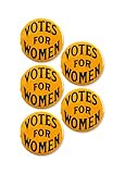 Votes for Women Pinback Buttons – Durable Round Durable Metal Badge with Secure Pinback for Jackets, Bags, and Protest Signs – Women’s Suffrage, Equality, and Voting Rights Statement – 2.25 Inch (5 Pack)