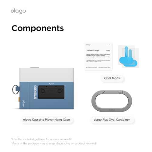elago AirPods Pro3 対応 ケース CASSETTE PLAYER HANG CASE ブルー の商品画像 7