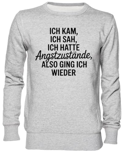 Sweat-shirt homme femme gris en jersey imprimé pull unisexe décontracté
