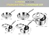 5 Ply Stainless Steel Cookware Set,8-Piece,Professional Kitchen Cooking, Heavy Chef Quality,PFOA, PTFE & PFOS Free,Induction, Non-Toxic, Oven Safe,Best 18/8 Full Clad #1
