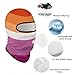 Versatile LGBT Pride Flag Lesbian Fashion Balaclava for Summer, Adults Breathable Face Mask Scarf, Elastic Head Cover Neck Gaiter for Climbing, Ski