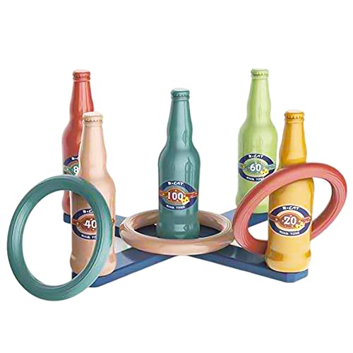 Jeu de Lancer d'anneaux Enfants, Hilloly 6 pcs Ensemble Jeu de Lancer Danneau, Jeu de Lancer de Fête Danniversaire, Jeux…