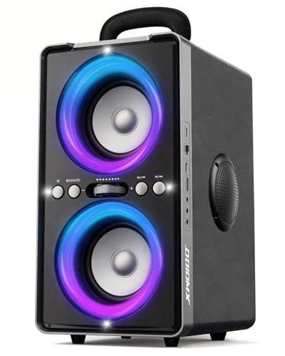 Altoparlanti e impianti Hi Fi in offerta ODIOMX Cassa Bluetooth Portatile, 240W (Peak) Altoparlante Bluetooth Suono Potente e Nitido, Bassi Profondi, 20H, TWS Stereo Speaker, per Party, Campeggio, Spiaggia, Home e Outside (Black)