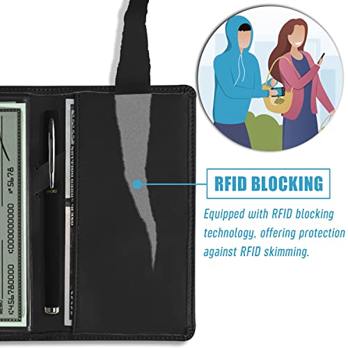Funda de chequera protectora para evitar clonación de tarjetas de crédito 4
