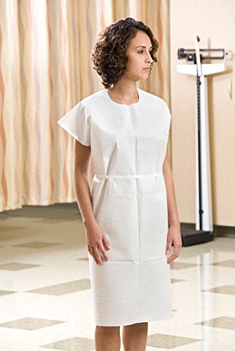 Graham Medical B002MBLBRG Exam Gown, Disposable, 3-Ply Tissue, 30' x 42', White, 221 (Case of 50)