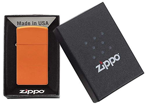 Zippo Slim Naranja Mate Encendedor de Bolsillo miniatura 6