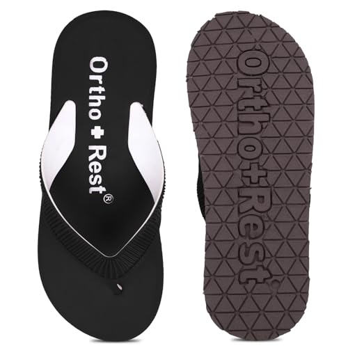 Image of Ortho + Rest Doctor Slippers for Women Orthopedic Non Slip Lightweight Comfortable Flat Casual Stylish Dr Chappals and House Flip flops For Ladies and Girl's