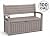 EasyUp 100 Gallon Outdoor Storage Bench, Waterproof Resin Deck Box with Lockable Lid Indoor Outdoor Storage Cushions Furniture Tools for Patio,Garden,and Porch (Beige)