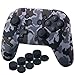 YoRHa Studded Transfert d'impression Housse en Silicone Coque Custom pour Nintendo Switch Pro Manette x 1 (Gris Camouflage) avec FPS Pro Thumb Grip Poignée Pouce Pro x 8