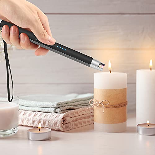 HOTERB Lichtboog-aansteker, elektronische aansteker, USB-oplaadbaar, met USB-C-laadkabel, elektrische aansteker, staafaansteker, elektrisch voor kaarsen, gasfornuizen, grill - Afbeelding 6