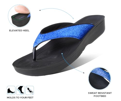 Image of AEROTHOTIC Original Orthotic Comfort Thong Style Flip Flops Sandals for Women with Arch Support for Comfortable Walk