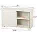 go2buy Antique White Stackable Sideboard Buffet Storage Cabinet with Sliding Door Kitchen Dining Room Furniture