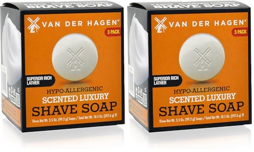 Image of Van Der Hagen 6 Pack Scented Shave Soap