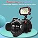 Seafrogs Diving Video Light Waterproof 130FT/40M White Red Blue Light Underwater Photography Fill Lights High Power 6000 Lumens Flash Light with Ball Head YS Adapter for Gopro, Housing (SL-22)