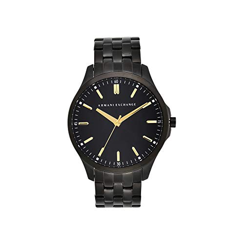 Image of Armani Exchange Mens Hampton Stainless Steel Analogue Watch - AX2144 (Black Free Size)
