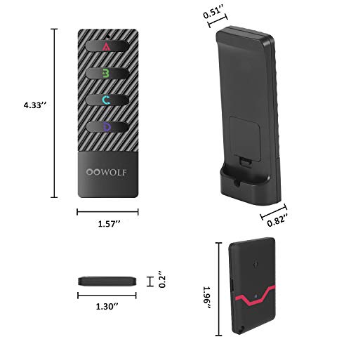 OOWOLF Key Finder, Wireless RF Item Locator Anti-Lost Alarm Item Tracker Finder Loud Beeping Sound with 4 Receivers Rechargeable for Car Keys, TV Remote, Wallet, Phone