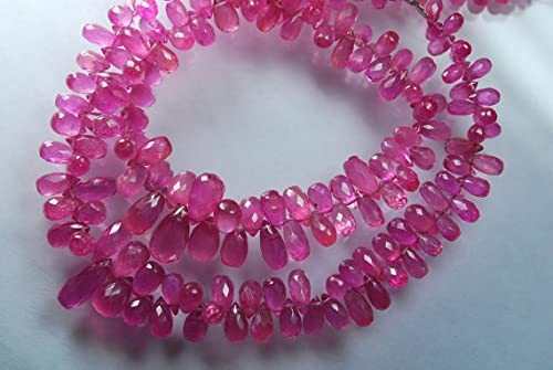 Saphir rose véritable lot de 9 gouttes à offrir pour anniversaire