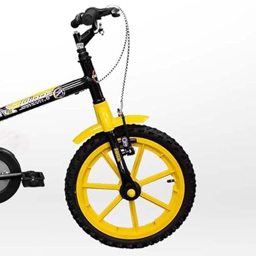 Bicicleta Dino Infantil Aro 16 Preto e Amarelo Track Bikes